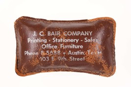 c1920&#39;s Austin Texas Advertising leather paperweight - £34.91 GBP