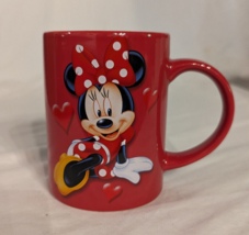 Disney Minnie Mouse &quot;It&#39;s All About Me&quot; Coffee Mug Cup Red Hearts Jerry Leigh - £7.61 GBP