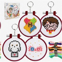 Magical Stitching Adventure: Harry Potter Cross Stitch Kit - 4 Patterns, Beginne - £61.91 GBP