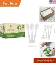 100% Compostable Spoons - 500 Large Disposable Utensils 6.5 in. Bulk Siz... - $122.19