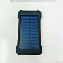Solar Power Bank Portable Charger W/ Flashlight 8000mAh - USB - £11.70 GBP