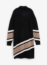 Bon Prix Black Printed Knitted Dress UK 18 PLUS Size (FM37-7) - £38.56 GBP