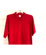 Unbranded Cotton Blend  50/50 Pique  Knit S/S Polo Shirt 2XL Red - $14.85