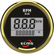 Marine Boat Car Digital Tachometer RPM Gauge Hourmeter 9-32V 0-9990 RPM 52mm - £20.70 GBP