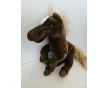 Folkmanis Horse Full Body Puppet Plush Stuffed Animal 20&quot; Dark Brown Whi... - £20.92 GBP