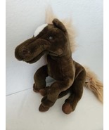 Folkmanis Horse Full Body Puppet Plush Stuffed Animal 20&quot; Dark Brown Whi... - £20.93 GBP