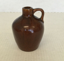 Vintage primitive style small brown jug early American style home decor - $19.75