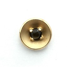 BA BALLOU gemstone 12K GF tie tack - yellow gold fill topaz stone round ... - $25.00