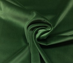 Ballard Designs Signature Velvet Emerald Green Furniture Fabric By The Yard 56&quot;W - £18.82 GBP