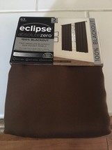 Eclipse Absolute Zero 100% Blackout Curtains--Chocolate--Set of 2--74&quot; x 63&quot; - £22.37 GBP