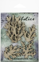 Scrapaholics Laser Cut Chipboard 1.8mm Thick-Coral Pieces, 5/Pkg, 1.5&quot;-2.5&quot; - $7.05