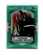 2022 Topps Finest Star Wars Green Refractor 21/99 Supreme Leader Snoke #85 - £6.71 GBP