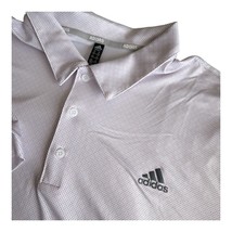 New Adidas Golf Polo Shirt Men&#39;s Size 2XL White Dots Short Sleeve UV protection - $19.79