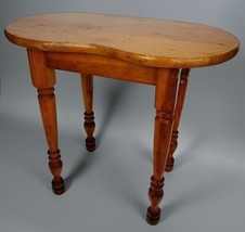 Handmade Kidney Shaped Side End Table Plant Stand 17&quot;T Solid Wood Turned... - $3,101.33 MXN