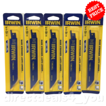 IRWIN 372618 6" 18TPI Reciprocating Saw Blades BI-Metal Pack of 5 - $23.75