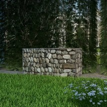 vidaXL Galvanized Steel Gabion Basket, 3x4ft, Weather-Resistant, Heavy-Duty - $127.49