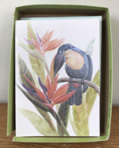 Set 24 Sunshine Art Studios Pearlescent Bird Floral Greeting Cards Envelopes - £15.14 GBP