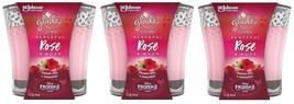 3 Ct Glade Peaceful Rose &amp; Wood Disney Frozen 2 Limited Edition Candles 3.4 Oz - £23.67 GBP