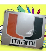 University Of Miami Hurricanes License Plate / Car Tag Mirrored Orange G... - £17.95 GBP