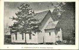 Vtg Postcard 1910s Winslow Arkansas AR - Saint Stephen&#39;s Church UNP M13 - £31.46 GBP