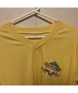 Mount Kenya Safari Club Mens medium V Neck Wool Knit Blend yellow sweater - $93.41 CAD