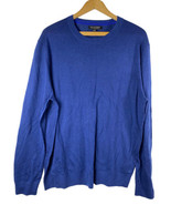 Banana Republic 100% Merino Wool Sweater Mens Large Brilliant Blue Pullover - $1,126.17 MXN