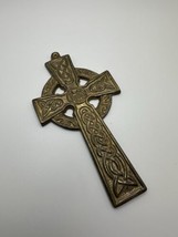 Antique Brass Celtic Trinity Knot Wall Cross 5.5” NB1 - $52.58 CAD