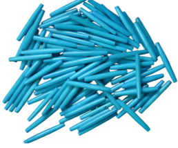 Turquoise Ultra Thin Hair Pipe Beads 100 Pieces Lot. - £10.08 GBP