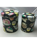 Vintage Department 56 Tea Party Nesting Set Cylinder Tin Cup Pot Print P... - £31.45 GBP