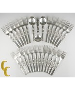 Scroll By Georg Jensen (Denmark) 27 pcs of Sterling Silver Flatware - $7,751.02 CAD