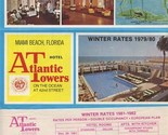 Atlantic Towers Hotel Brochures Letters Rate Sheet Receipt Envelope Miam... - £45.89 GBP