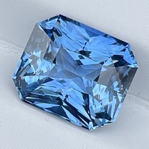 CERTIFIED Natural Blue Ceylon Sapphire 5.15 Cts Radiant Cut Loose Gemstone Sri L - £7,856.02 GBP