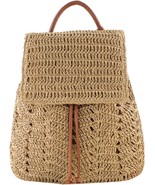 Fashion Straw Backpack for Women Shoulder Bag Bohemian Beach Handbags - $39.30