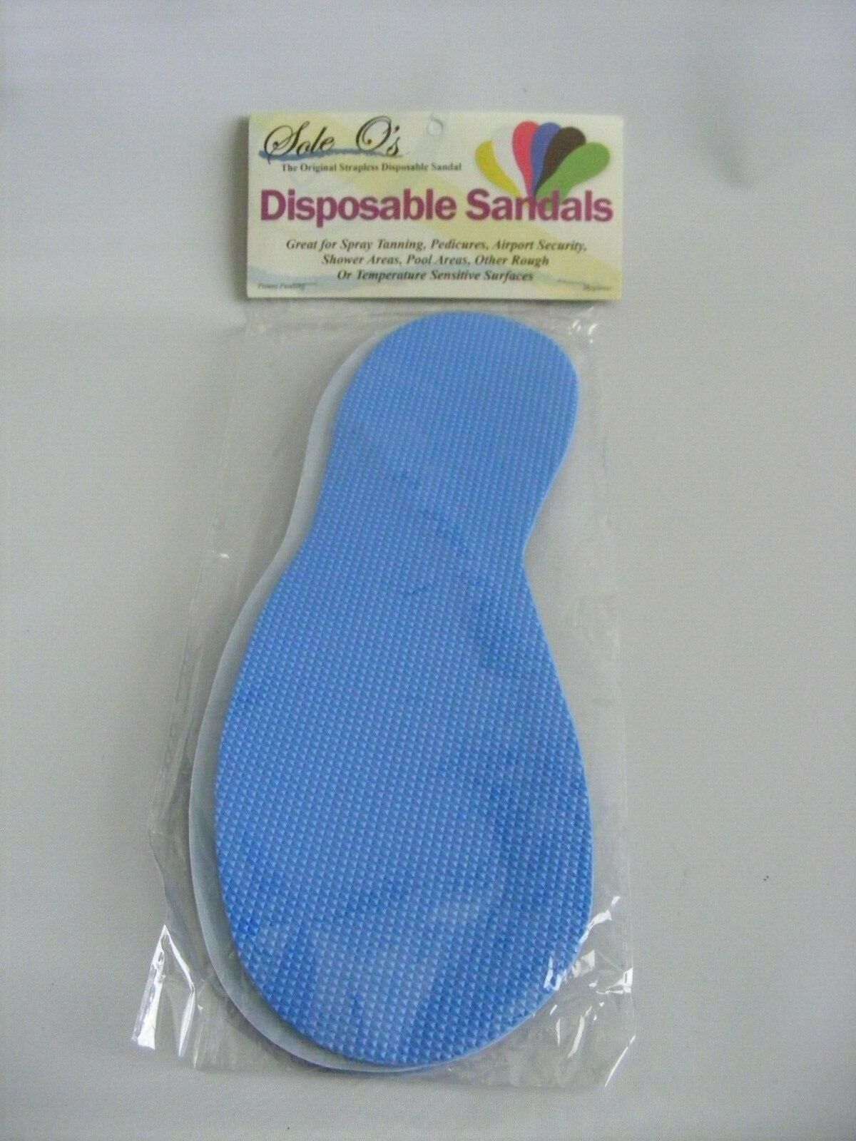 Sole O&#39;s Blue Disposable Sandals Spray Tanning Pedicures Shower Pool Sho... - $8.86