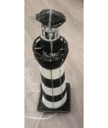Hand Made Beaded Light House with Working Light Tower - $2.99