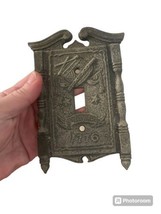 Fyfe And Drum Brass Switch Plate Cover Antique - £18.29 GBP
