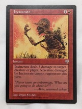 1996 INCINERATE MAGIC THE GATHERING MTG TRADING PLAYING GAME CARD VINTAG... - $4.99