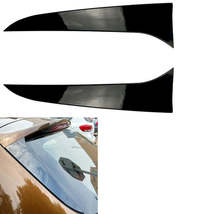 Black Rear Window Side Spoiler Canard Splitter Cover Trim fits BMW X1 E8... - £26.12 GBP