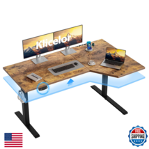 Klicelor L Shaped Standing Desk 55 X 31.5 Inch Electric Height Adjustable - $223.02