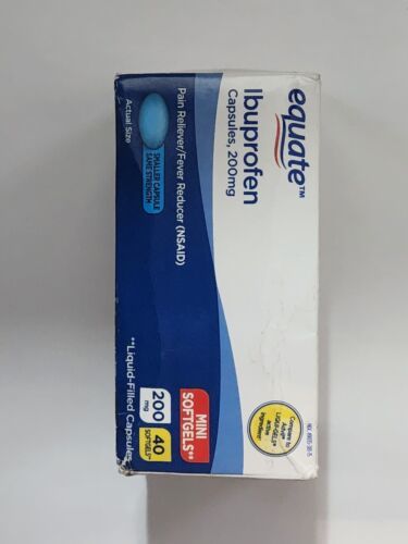 Equate Ibuprofen Mini Softgel Capsules Arthritis Cold Fever 200mg Exp 40ct 9/25 - $6.44