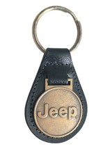 Jeep Vintage Black Keychain Logo Flapper, A Little Over 3 1/4 Inches Long  - $14.99