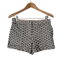 J. Crew Womens Embroidered Shorts Punched Out Eyelet Black Cotton Size 4 - $18.80