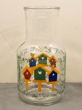 Vintage KIG Indonesia Birdhouse Design Juice Carafe Pitcher Sponge Paint... - $14.85