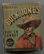 Buck Jones in Ride &#39;em Cowboy Big Little Book 1935 - £37.22 GBP