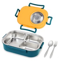 Stainless Steel Bento Lunch Box For Kids And Adults,Stackable Bpa-Free F... - £28.43 GBP