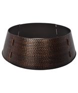 Brushed Metal Hammered Christmas Tree Collar, Brown, 27&quot; - $53.58 CAD