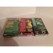 Lot of 3 Maxell T-160 RCA Standard Grade 8 Hour GX-Silver Blank VHS Video Tapes - £11.73 GBP