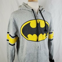 Batman DC Comics Hoodie Sweatshirt Full Zip Adult Large Gray Dark Knight... - £13.58 GBP