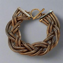 Gold Tone Braided Chain Bracelet - $4.95