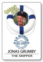 THE SKIPPER of GILLIGAN&#39;S Island Name Badge with pin Fastener Halloween ... - £12.57 GBP